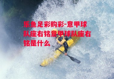 乐鱼足彩购彩-意甲球队座右铭意甲球队座右铭是什么